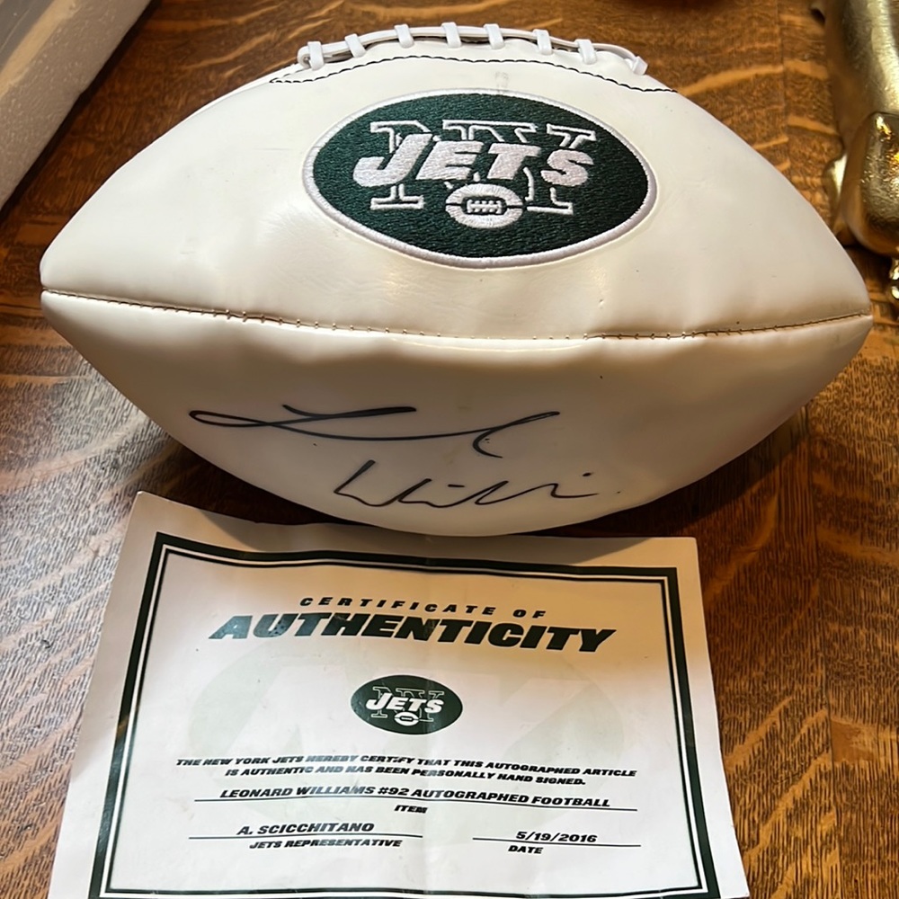 NY Jets Football signed by Leonard Williams